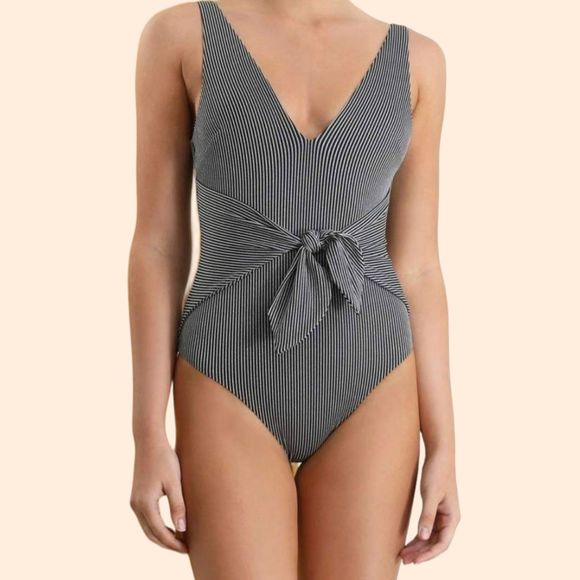 NEW Zimmermann Bellitude Striped One Piece - Picture 1 of 8